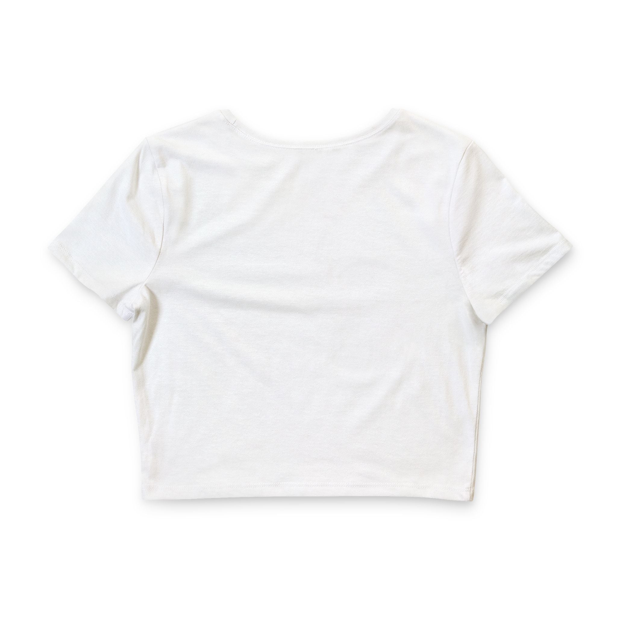 Crop Tee — 'Mayonnaise = Evil' Graphic Women’s Crop Top (Funny Condiment Humor)